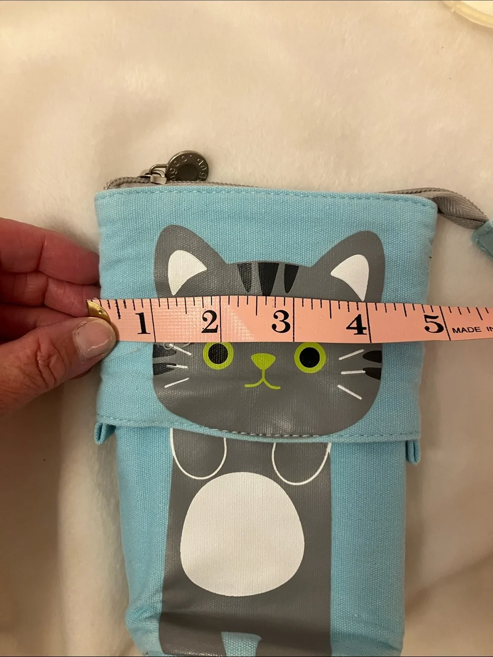 Angoo Blue Cat pop up Pouch - Cute Kitty Design